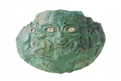 fotografia di opere d'arte&Maschera bronzea con Gorgonie Museo Nazionale Archeologico Cerite, Cerveteri